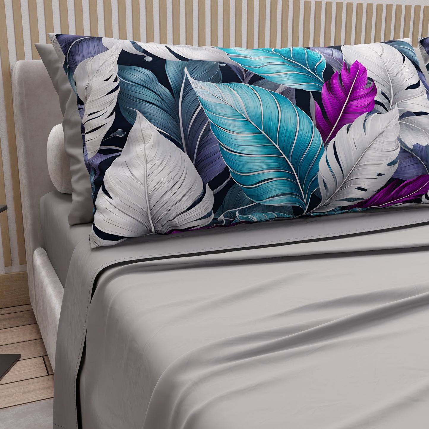 Lenzuola in Cotone, Completo Letto con Federe in Stampa Digitale Tropical 06-6