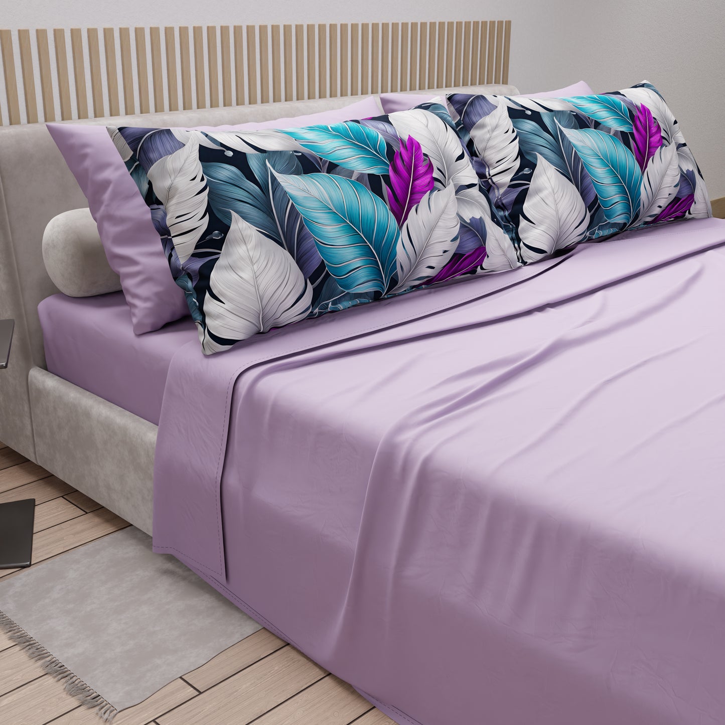 Lenzuola in Cotone, Completo Letto con Federe in Stampa Digitale Tropical 06-6