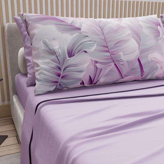Draps en coton, parure de lit avec taies d'oreiller en impression numérique Tropical 06-8