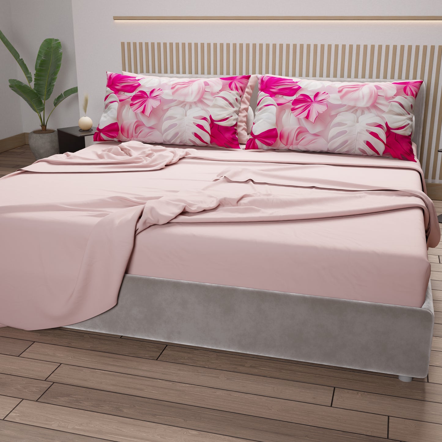 Lenzuola in Cotone, Completo Letto con Federe in Stampa Digitale Tropical 06-9