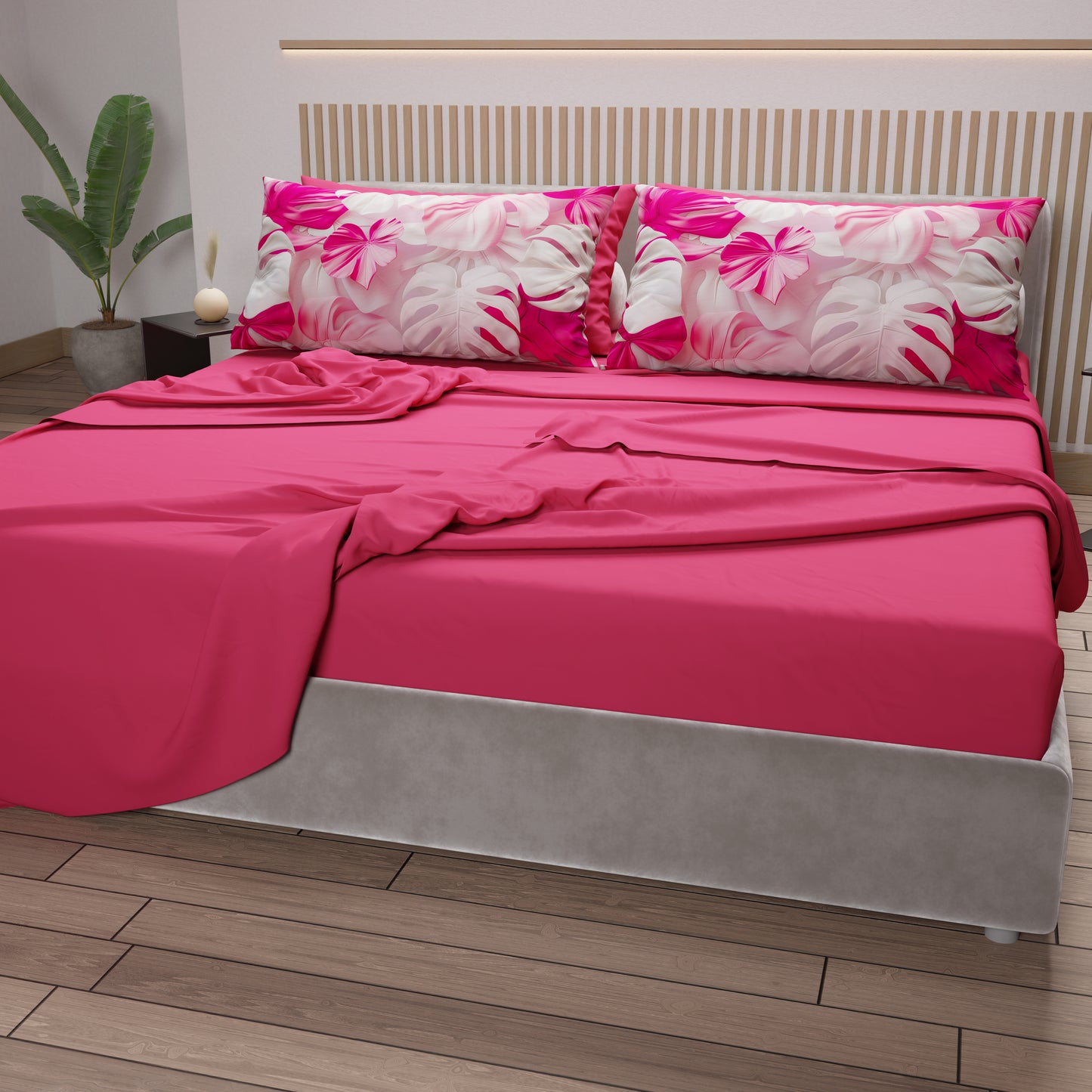 Lenzuola in Cotone, Completo Letto con Federe in Stampa Digitale Tropical 06-9