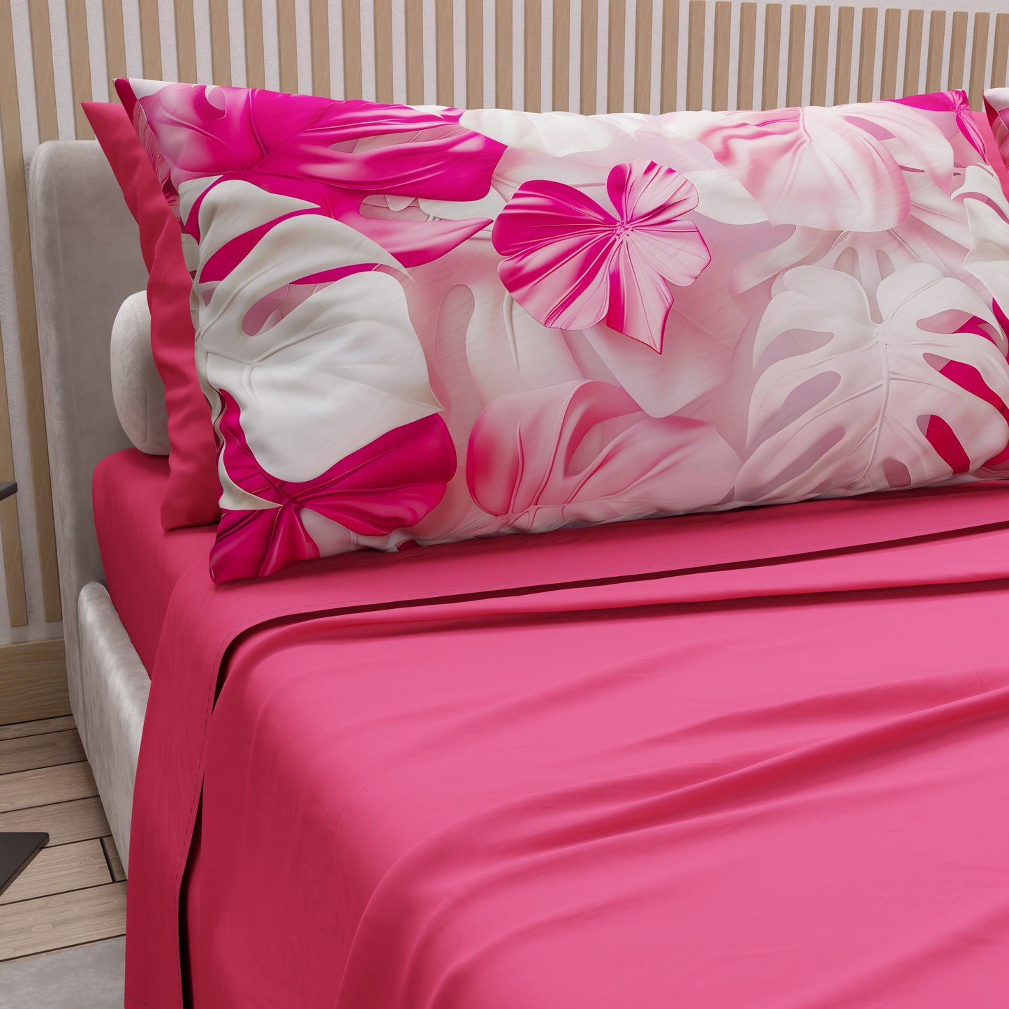 Lenzuola in Cotone, Completo Letto con Federe in Stampa Digitale Tropical 06-9