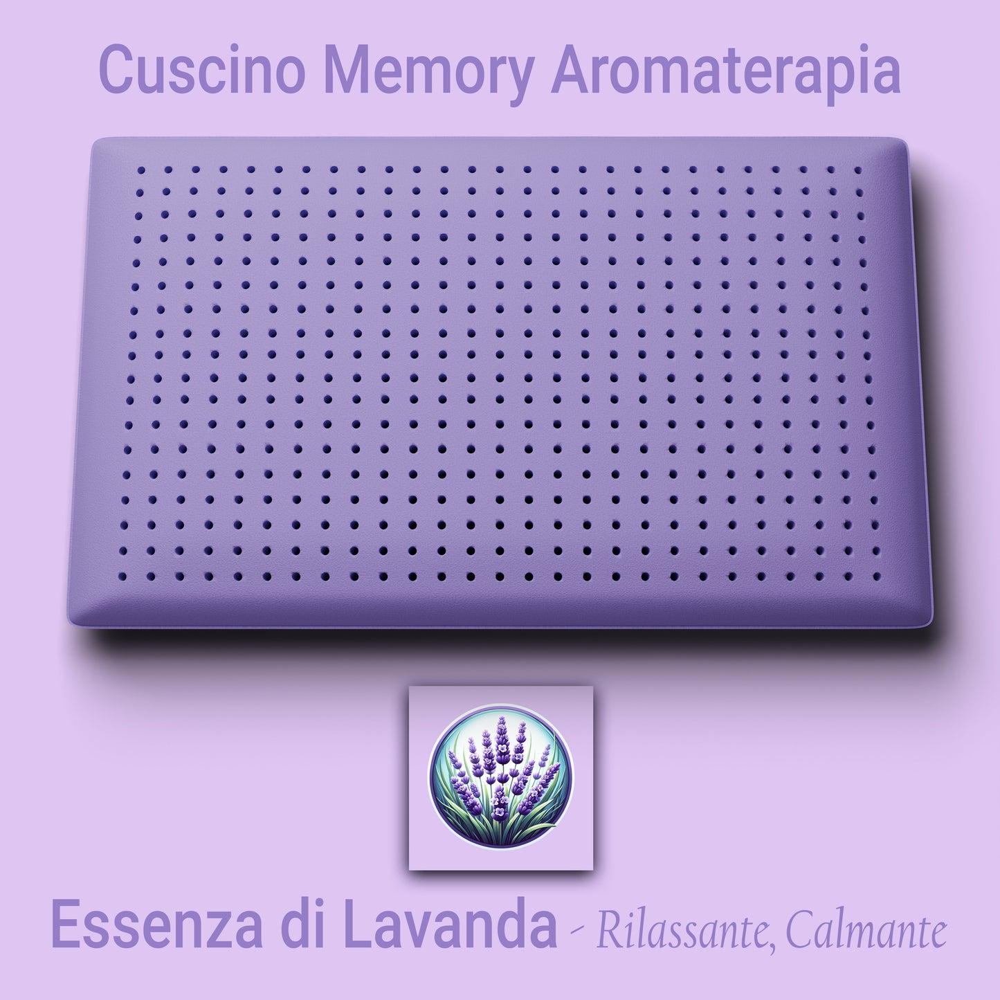 Coussin mémoire aromathérapie, coussin pour cervicales, coussin parfum lavande