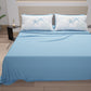 Draps en coton, parure de lit avec taies d'oreiller à impression numérique marine 101