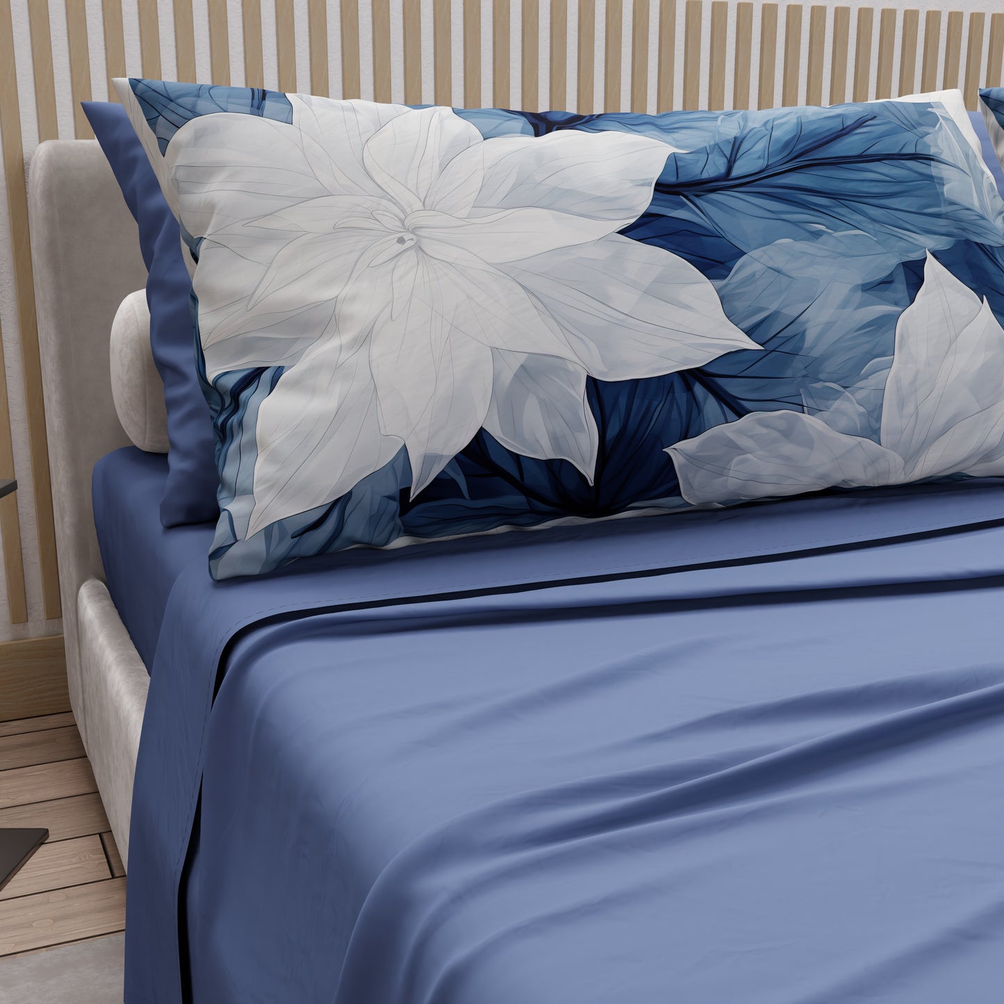 Lenzuola in Cotone, Completo Letto con Federe in Stampa Digitale Floreale 108