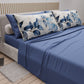 Draps en coton, parure de lit avec taies d'oreiller à impression numérique florale 109