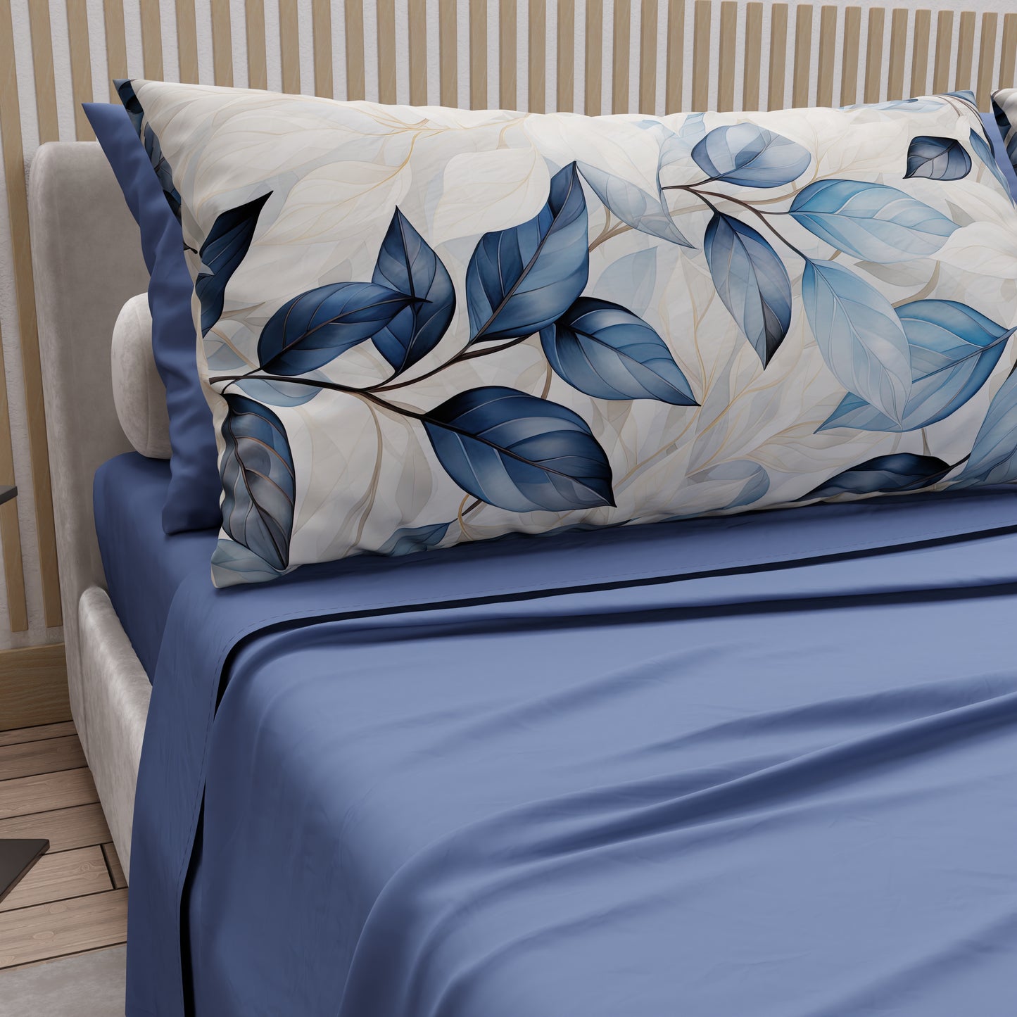 Draps en coton, parure de lit avec taies d'oreiller à impression numérique florale 109