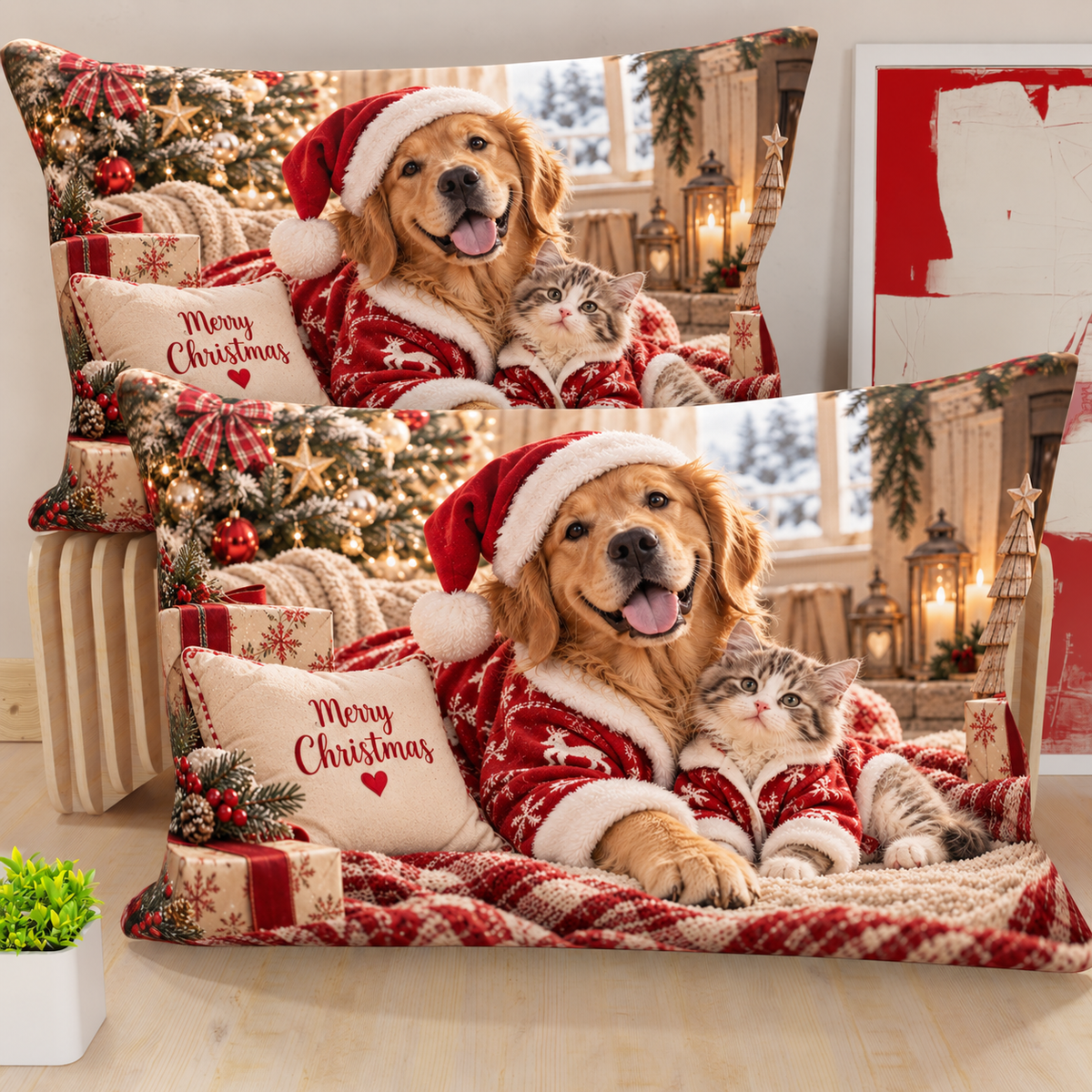 Federe, Federe Cuscini in Stampa Digitale, Xmas Friends