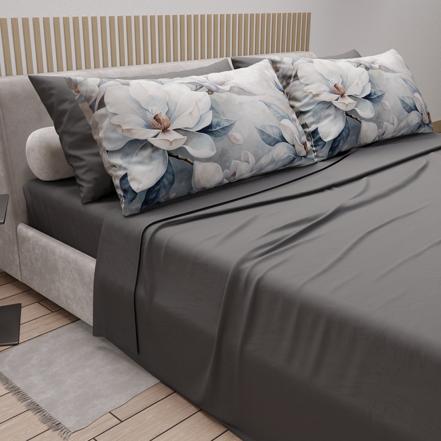 Lenzuola in Cotone, Completo Letto con Federe in Stampa Digitale Floreale F14
