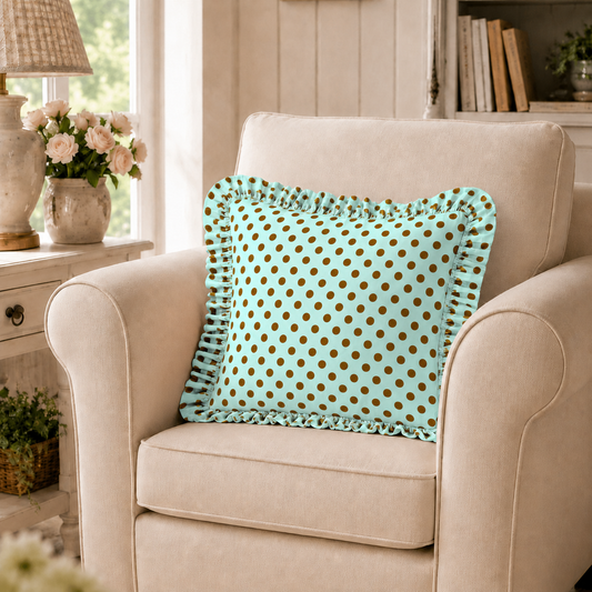 Cuscino Arredo con Rouches Pois 14