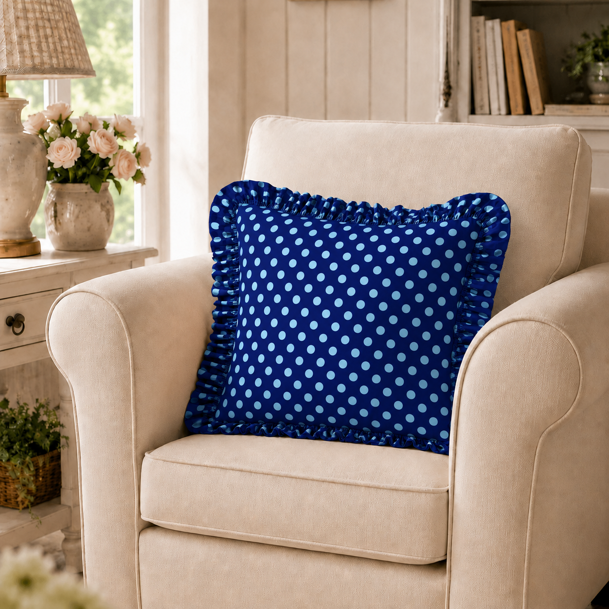 Cuscino Arredo con Rouches Pois 16