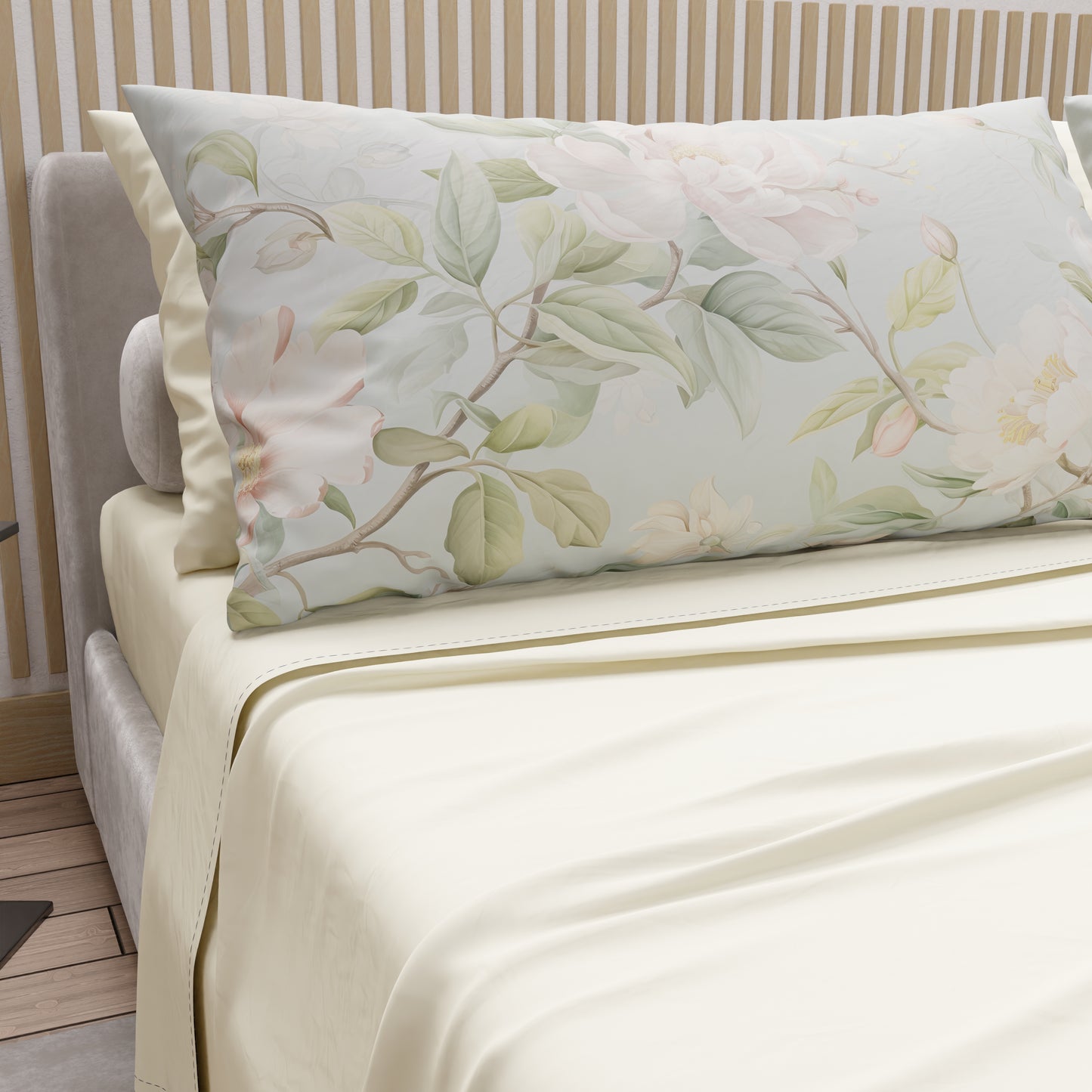Lenzuola in Cotone, Completo Letto con Federe in Stampa Digitale Floreale F172