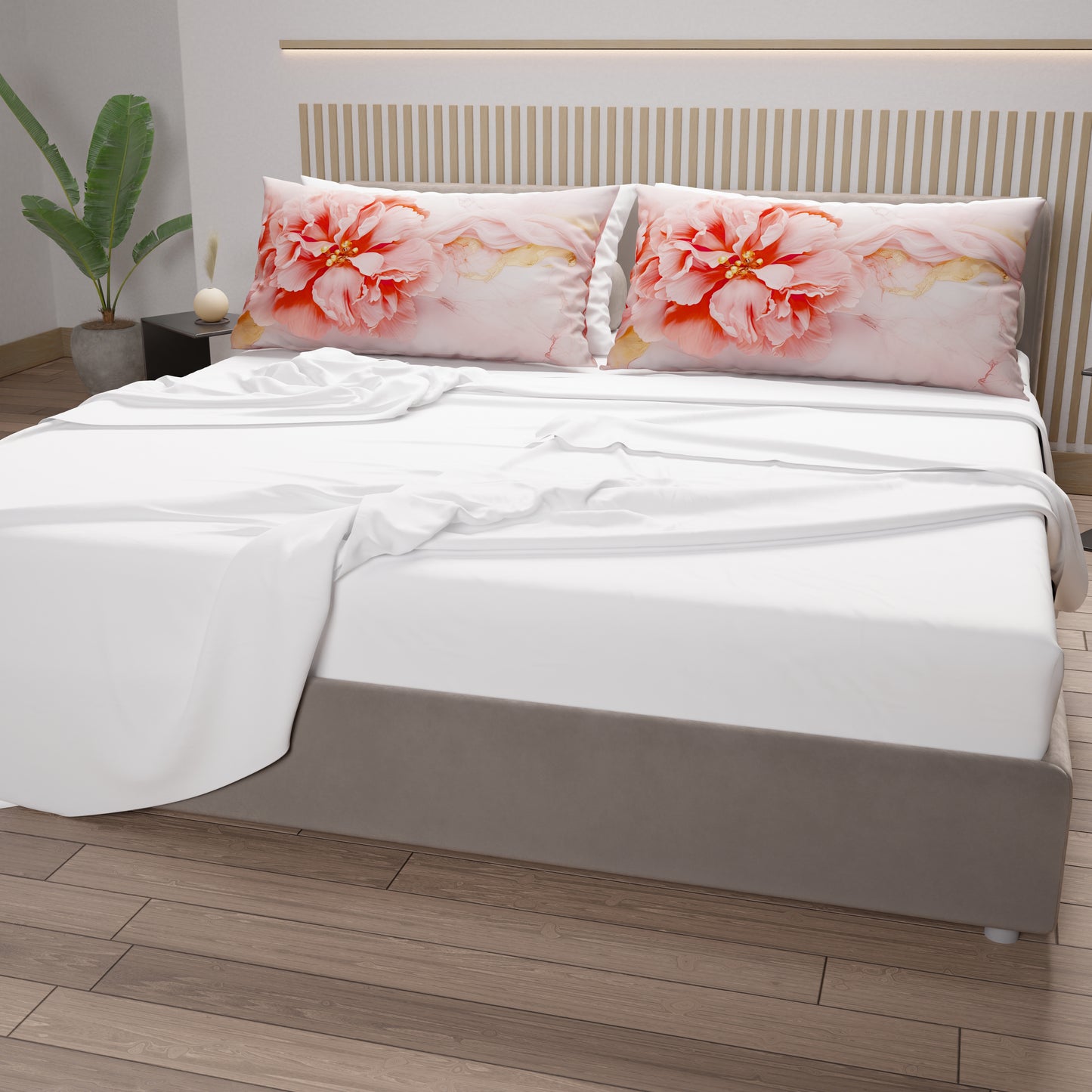 Lenzuola in Cotone, Completo Letto con Federe in Stampa Digitale Honolulu