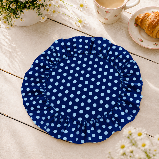 Tovagliette Americane Rotonde con Rouches Pois 16