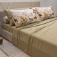 Lenzuola in Cotone, Completo Letto con Federe in Stampa Digitale Vintage Flower