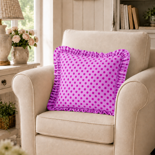 Cuscino Arredo con Rouches Pois 19