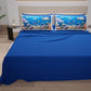 Lenzuola in Cotone, Completo Letto con Federe in Stampa Digitale Acquario