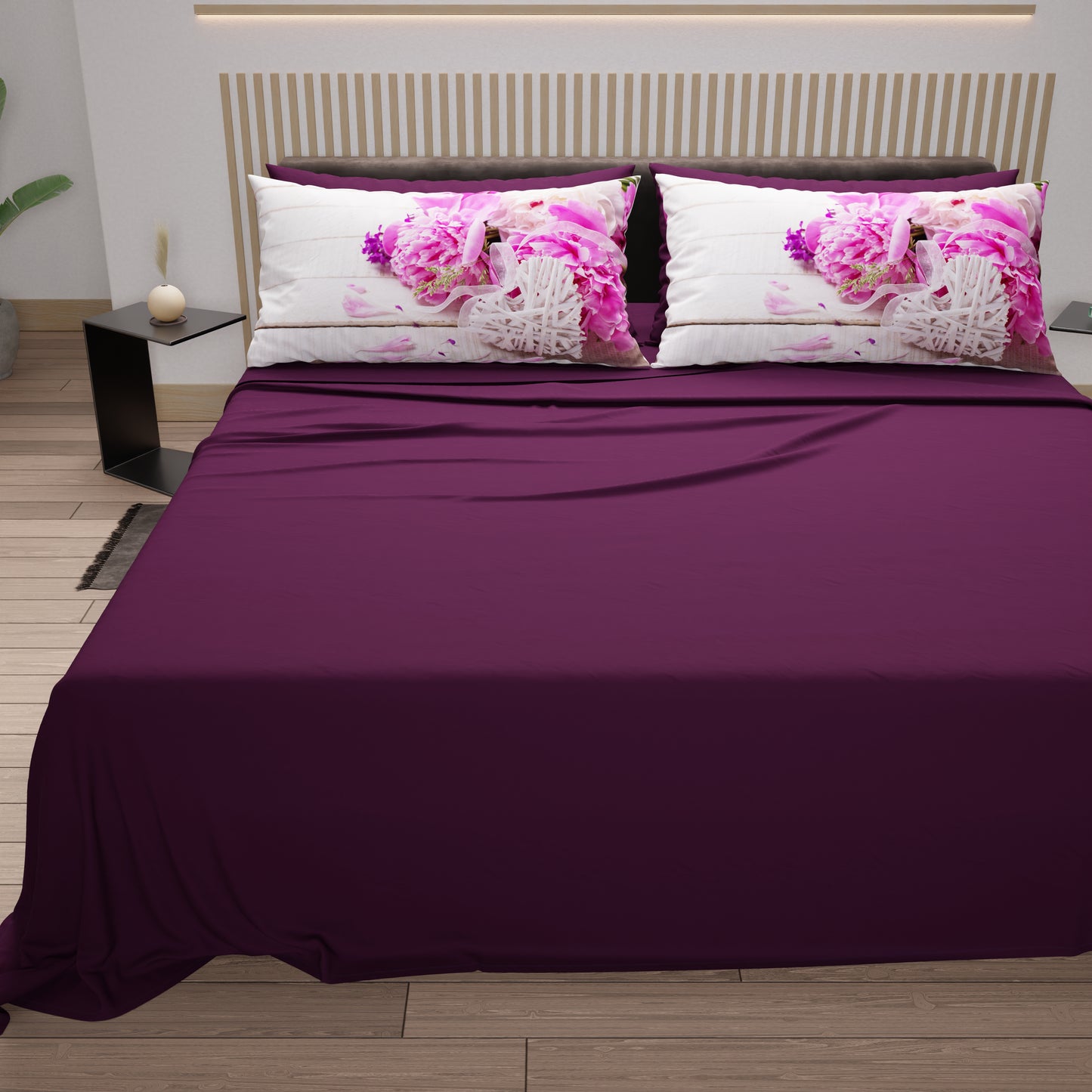 Lenzuola in Cotone, Completo Letto con Federe in Stampa Digitale Spring