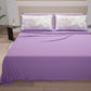 Draps en Coton, Parure de Lit avec Taies d'Oreiller en Impression Numérique Tropical Lila-Or