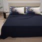 Draps en Coton, Parure de Lit avec Taies d'Oreiller en Impression Digitale Marbre 08 Bleu