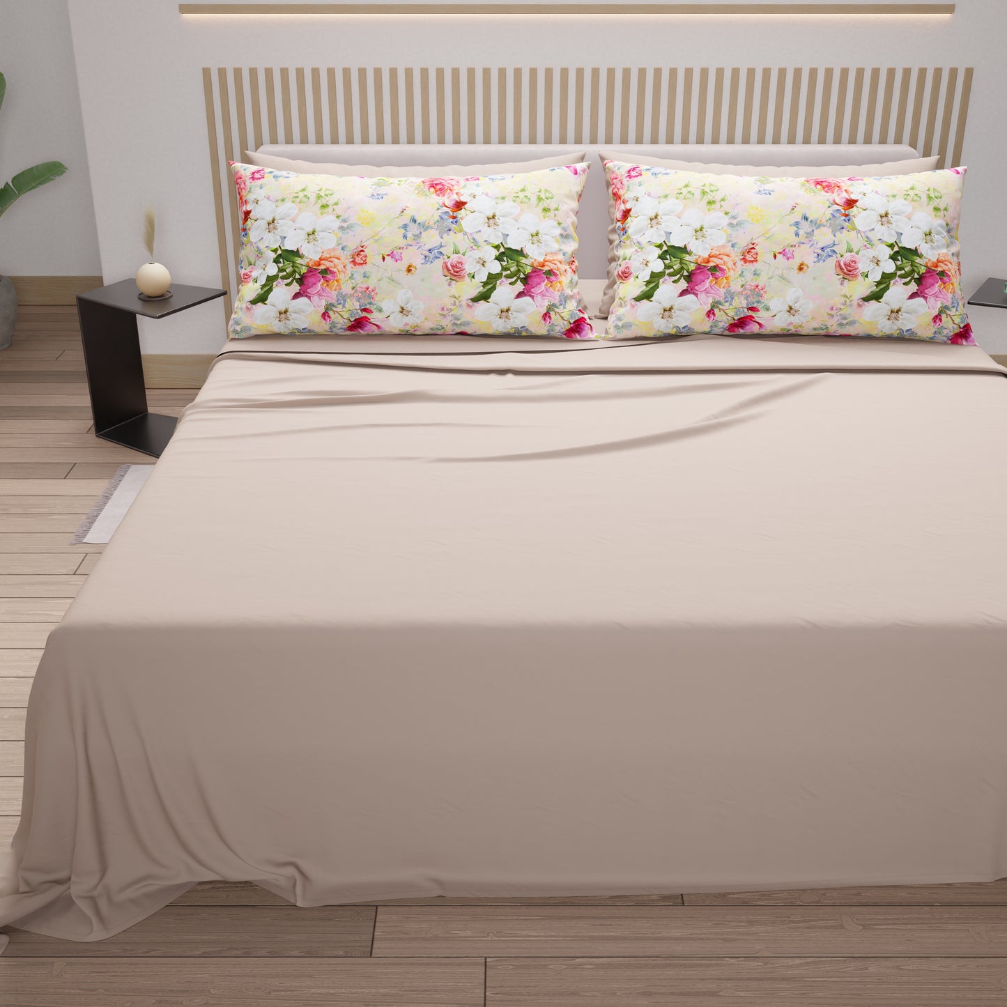 Lenzuola in Cotone, Completo Letto con Federe in Stampa Digitale Spring Colorful