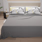 Lenzuola in Cotone, Completo Letto con Federe in Stampa Digitale Marble 06 Grigio Chiaro