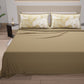 Lenzuola in Cotone, Completo Letto con Federe in Stampa Digitale Tropical Tortora-Oro