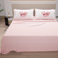 Lenzuola in Cotone, Completo Letto con Federe in Stampa Digitale Fiocco Rosa