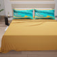 Draps en Coton, Parure de Lit avec Taies d'Oreiller en Impression Numérique Marbre 02 Vert