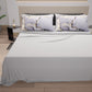 Draps en Coton, Parure de Lit avec Taies d'Oreiller en Impression Numérique Marbre 04 Gris Foncé