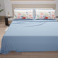 Draps en Coton, Parure de Lit avec Taies d'Oreiller en Impression Numérique Floral 14