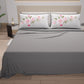 Draps en Coton, Parure de Lit avec Taies d'Oreiller en Impression Numérique Floral 20-02