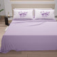 Cotton Sheets, Bed Set with Lilac Bow Digital Print Pillowcases