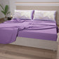 Draps en Coton, Parure de Lit avec Taies d'Oreiller en Impression Numérique Tropical Lila-Or