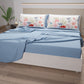 Draps en Coton, Parure de Lit avec Taies d'Oreiller en Impression Numérique Floral 14
