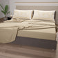 Draps en Coton, Parure de Lit avec Taies d'Oreiller en Impression Numérique World Beige