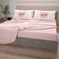 Lenzuola in Cotone, Completo Letto con Federe in Stampa Digitale Fiocco Rosa