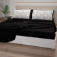 Cotton Sheets, Bed Set with Black Paisley Digital Print Pillowcases