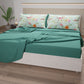 Lenzuola in Cotone, Completo Letto con Federe in Stampa Digitale Spring Acquamarina