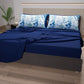 Lenzuola in Cotone, Completo Letto con Federe in Stampa Digitale Corallo Blu