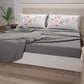 Draps en Coton, Parure de Lit avec Taies d'Oreiller en Impression Numérique Floral 20-02