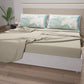 Draps en Coton, Parure de Lit avec Taies d'Oreiller en Impression Numérique Tropical Céleste-Or