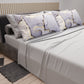 Draps en Coton, Parure de Lit avec Taies d'Oreiller en Impression Numérique Marbre 04 Gris Foncé