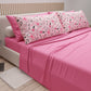 Lenzuola in Cotone, Completo Letto con Federe in Stampa Digitale Lipstick Rosa