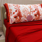 Lenzuola in Cotone, Completo Letto con Federe in Stampa Digitale Corallo Rosso