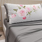 Draps en Coton, Parure de Lit avec Taies d'Oreiller en Impression Numérique Floral 20-02