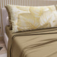 Lenzuola in Cotone, Completo Letto con Federe in Stampa Digitale Tropical Tortora-Oro