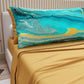Draps en Coton, Parure de Lit avec Taies d'Oreiller en Impression Numérique Marbre 02 Vert
