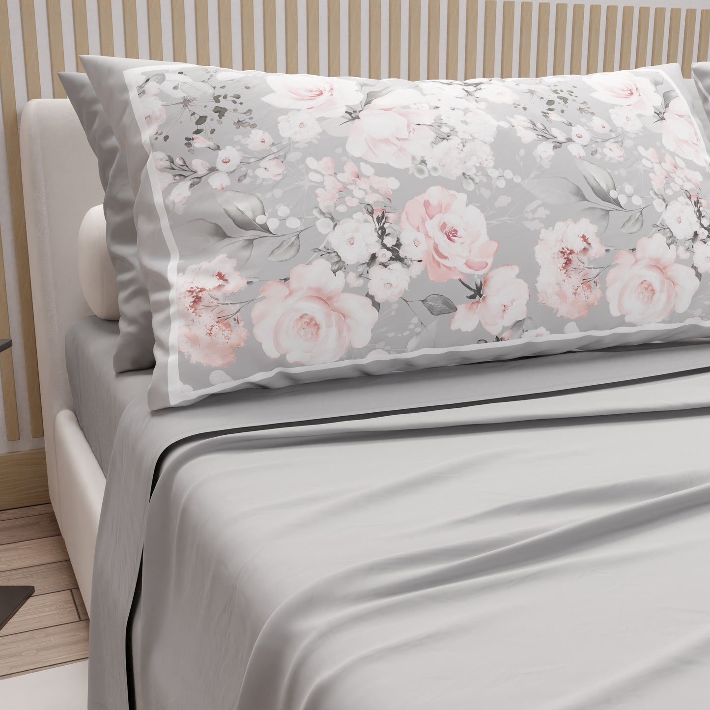 Lenzuola in Cotone, Completo Letto con Federe in Stampa Digitale Floreale 17-02