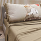 Draps en Coton, Parure de Lit avec Taies d'Oreiller en Impression Digitale Baiser